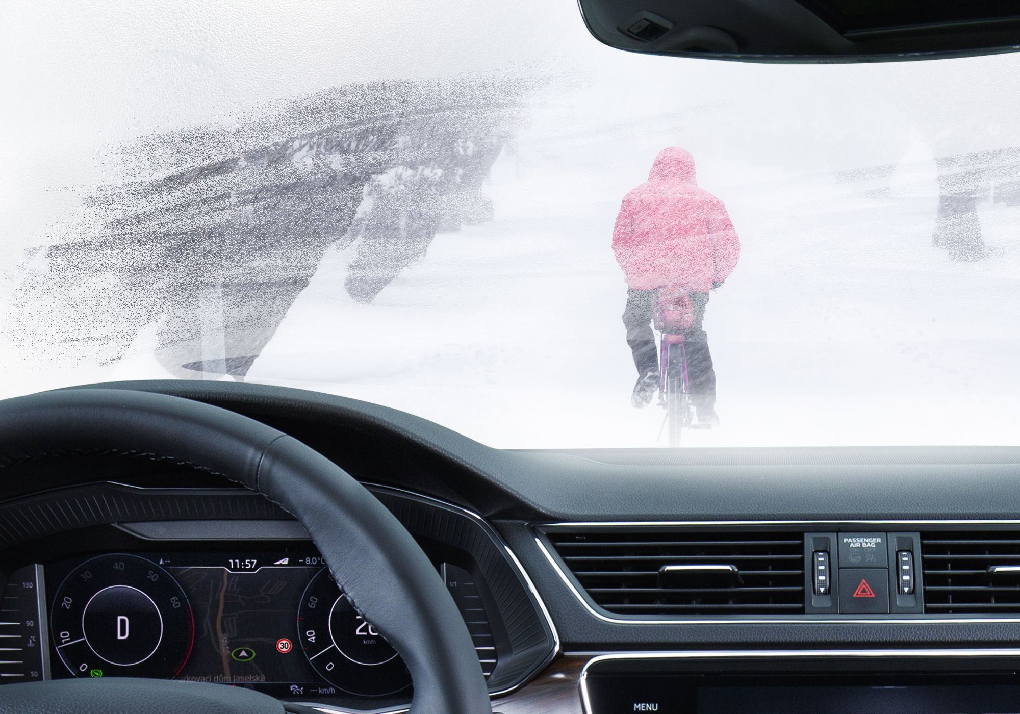 Sníh na autě může přinést pokutu!